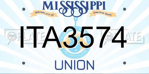 ITA3574 Mississippi License Plate