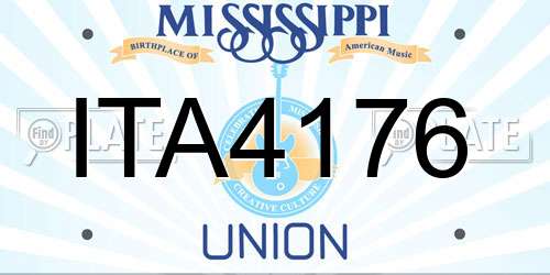 ITA4176 Mississippi License Plate