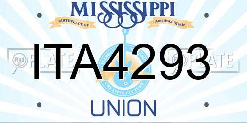 ITA4293 Mississippi License Plate
