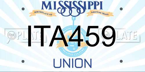 ITA459 Mississippi License Plate