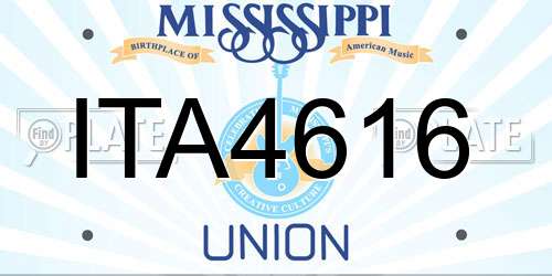 ITA4616 Mississippi License Plate