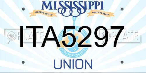 ITA5297 Mississippi License Plate
