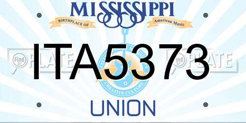 ITA5373 Mississippi License Plate