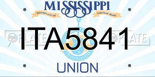 ITA5841 Mississippi License Plate