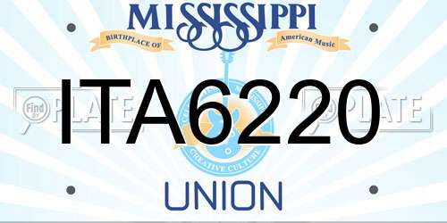 ITA6220 Mississippi License Plate