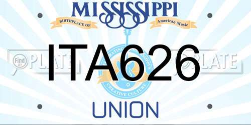 ITA626 Mississippi License Plate