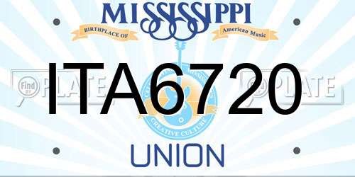 ITA6720 Mississippi License Plate