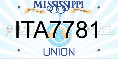 ITA7781 Mississippi License Plate