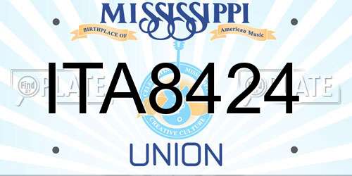 ITA8424 Mississippi License Plate
