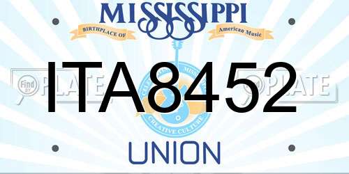 ITA8452 Mississippi License Plate