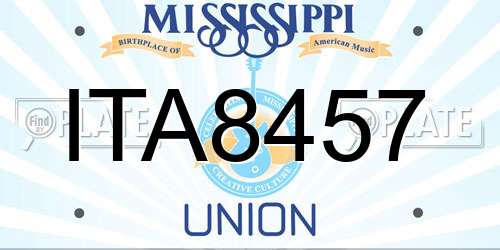 ITA8457 Mississippi License Plate