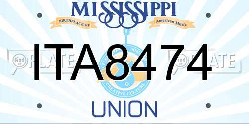 ITA8474 Mississippi License Plate