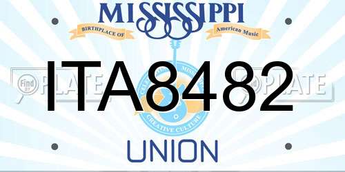 ITA8482 Mississippi License Plate