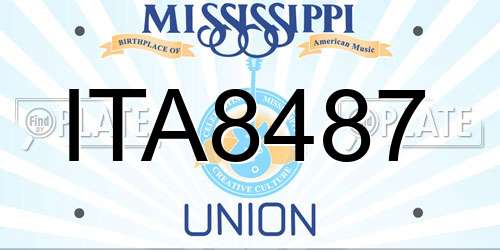 ITA8487 Mississippi License Plate