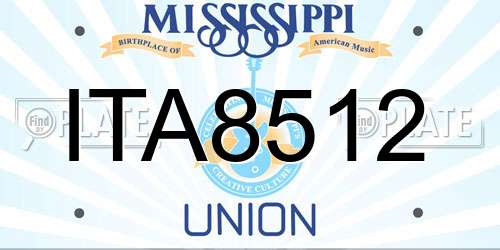 ITA8512 Mississippi License Plate