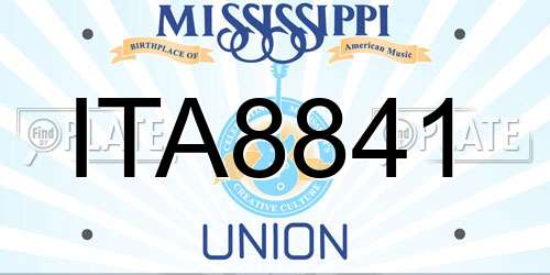 ITA8841 Mississippi License Plate