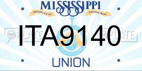 ITA9140 Mississippi License Plate