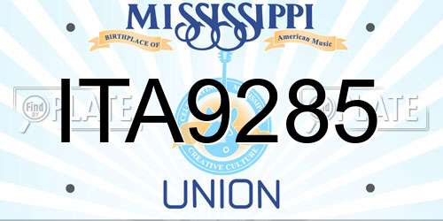 ITA9285 Mississippi License Plate