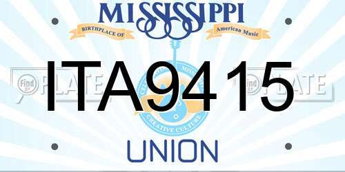 ITA9415 Mississippi License Plate