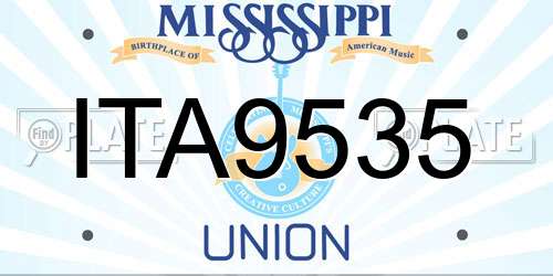 ITA9535 Mississippi License Plate