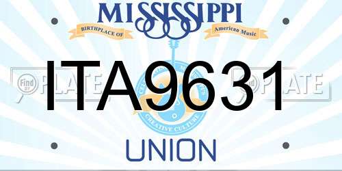 ITA9631 Mississippi License Plate