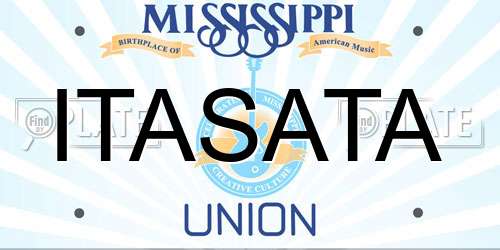 ITASATA Mississippi License Plate