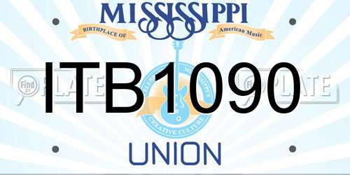 ITB1090 Mississippi License Plate