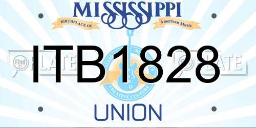 ITB1828 Mississippi License Plate
