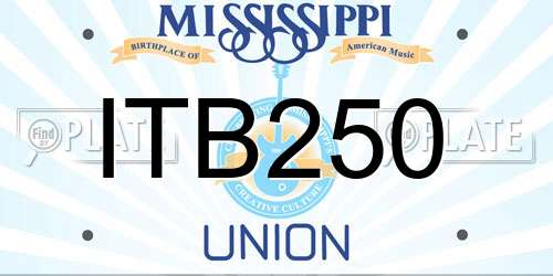 ITB250 Mississippi License Plate