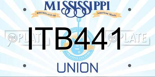 ITB441 Mississippi License Plate