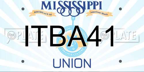 ITBA41 Mississippi License Plate