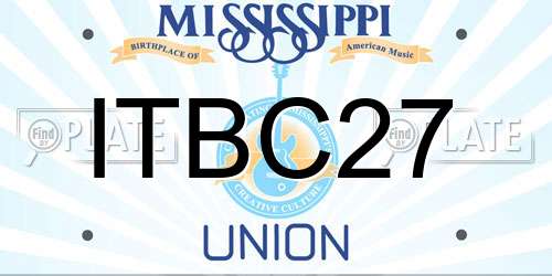 ITBC27 Mississippi License Plate