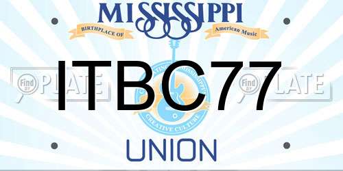 ITBC77 Mississippi License Plate