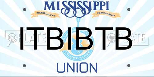 ITBIBTB Mississippi License Plate