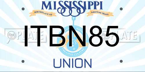 ITBN85 Mississippi License Plate