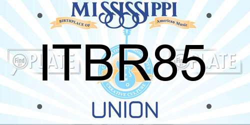 ITBR85 Mississippi License Plate