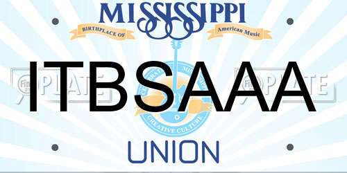 ITBSAAA Mississippi License Plate