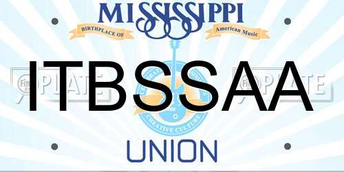 ITBSSAA Mississippi License Plate
