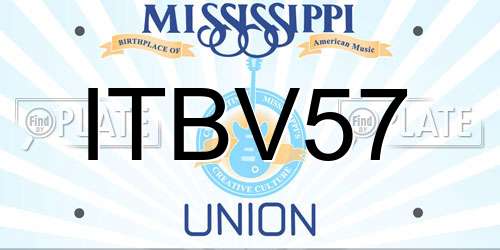 ITBV57 Mississippi License Plate