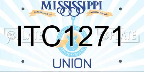 ITC1271 Mississippi License Plate