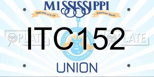 ITC152 Mississippi License Plate