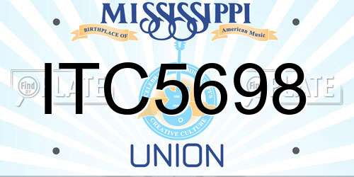 ITC5698 Mississippi License Plate
