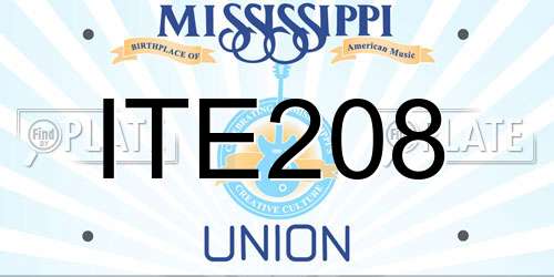 ITE208 Mississippi License Plate