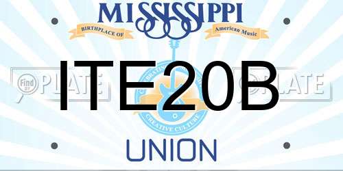 ITE20B Mississippi License Plate