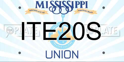 ITE20S Mississippi License Plate