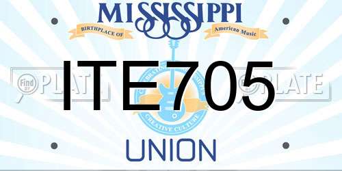 ITE705 Mississippi License Plate