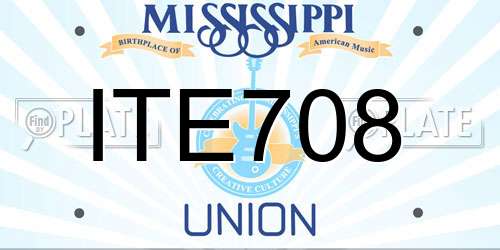 ITE708 Mississippi License Plate