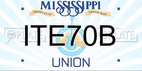 ITE70B Mississippi License Plate