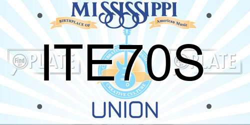 ITE70S Mississippi License Plate