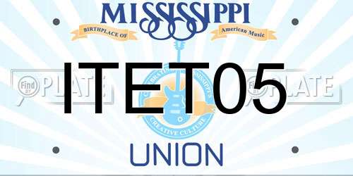 ITET05 Mississippi License Plate